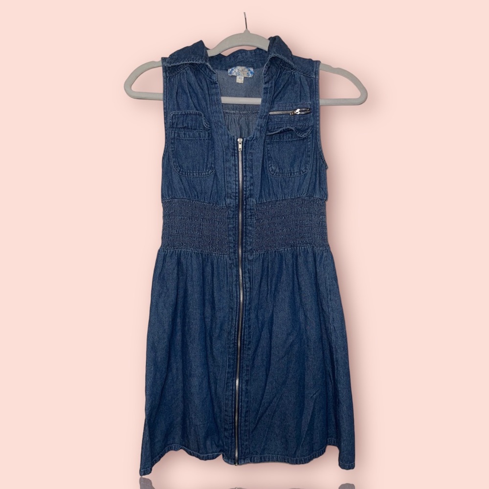 Gorgeous Denim zip-up dress || Y2K vibes